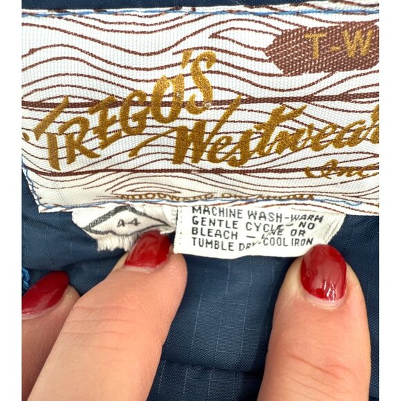 Vintage Tregos Westwear Puffer Quilted 70's Vest Snap Closure Pockets Size 44 - Picture 11 of 14